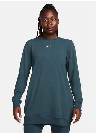 Nike Yeşil Kadın Bisiklet Yaka Sweatshirt FJ9567-328-W NK ONE DF CREW TUNIC_1