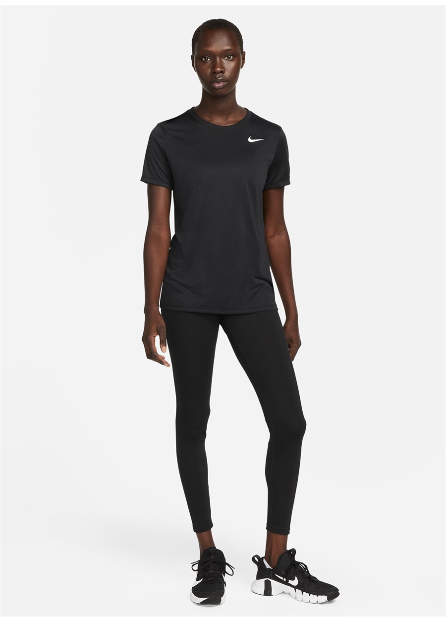 Nike Siyah Kadın Bisiklet Yaka T-Shirt DX0687-010-W NK DF RLGD SS TEE