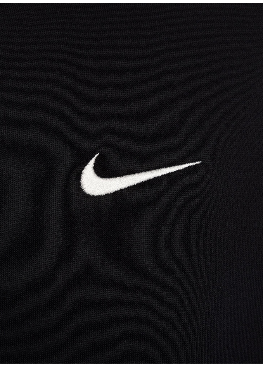 Nike Siyah Kadın Kapüşon Yaka Zip Ceket DQ5758-010-W NSW PHNX FLC FZ OS HOO_7