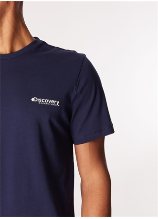 Discovery Expedition Lacivert Erkek Bisiklet Yaka T-Shirt D4SM-TST3294_3