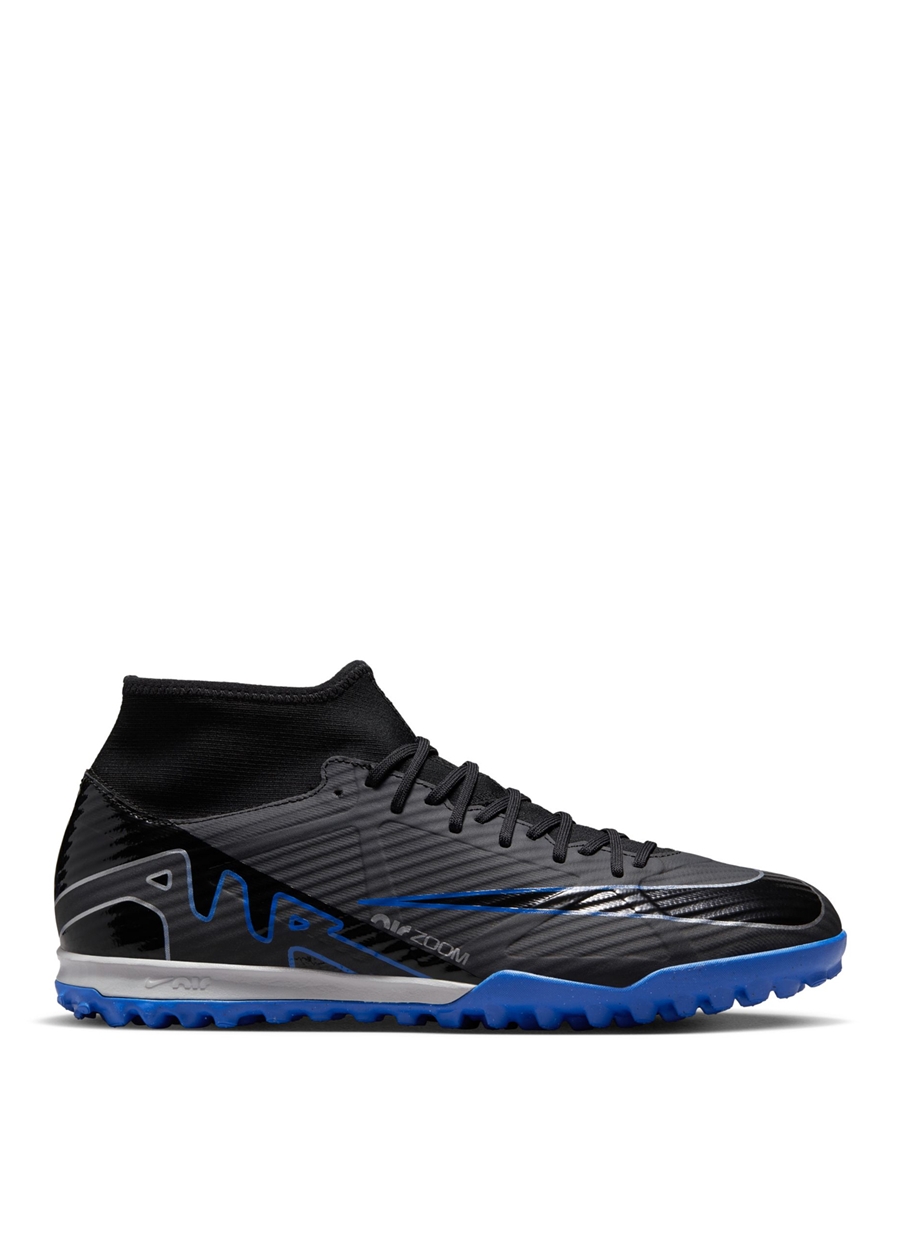Nike Siyah - Gri - Gümüş Erkek Halı Saha Ayakkabısı DJ5629-040-ZOOM SUPERFLY 9 ACADEMY