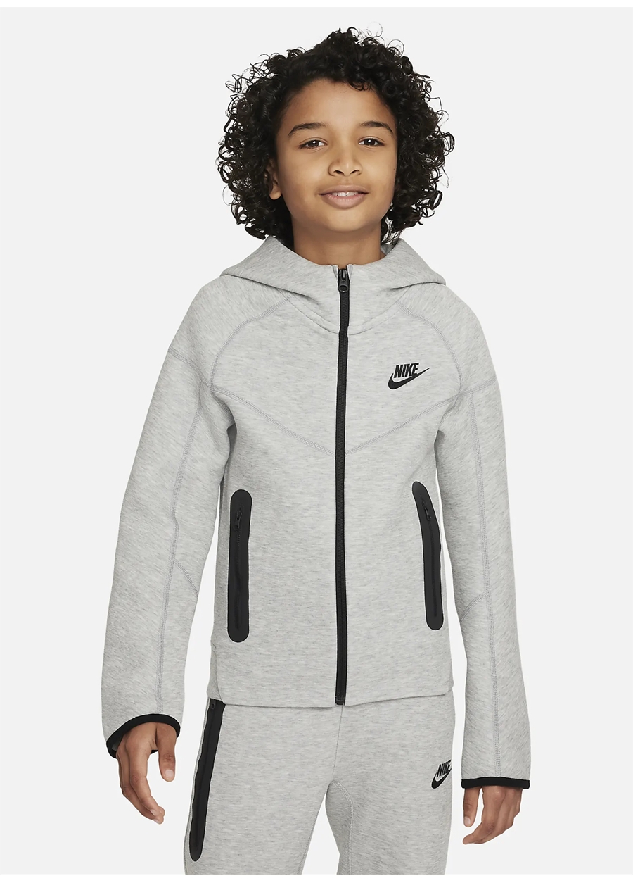Nike Erkek Çocuk Eşofman Üstü FD3285-063-B NSW TECH FLC FZ