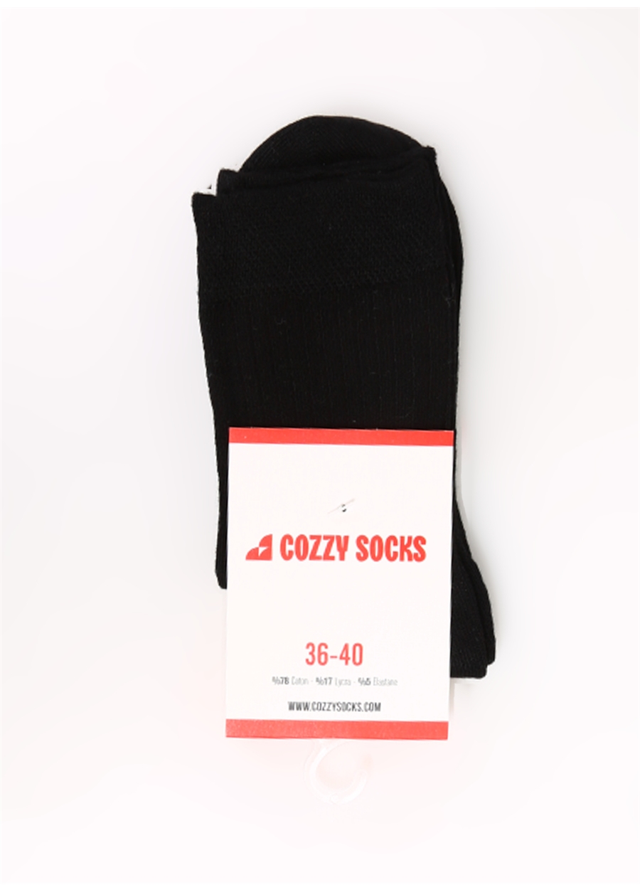 Cozzy Socks 1 Adet Siyah Kadın Soket Çorap COZZY-VS-Tekli