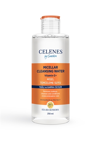 Celenes Sea Buckthorn Misel Temizleme Suyu Yağlı/Karma Ciltler 250 Ml