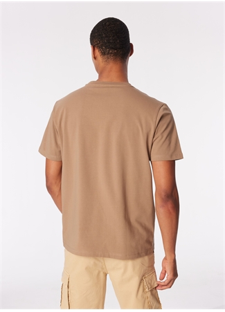 Discovery Expedition Koyu Bej Erkek Bisiklet Yaka Basic Baskılı T-Shirt D4SM-TST3311_5