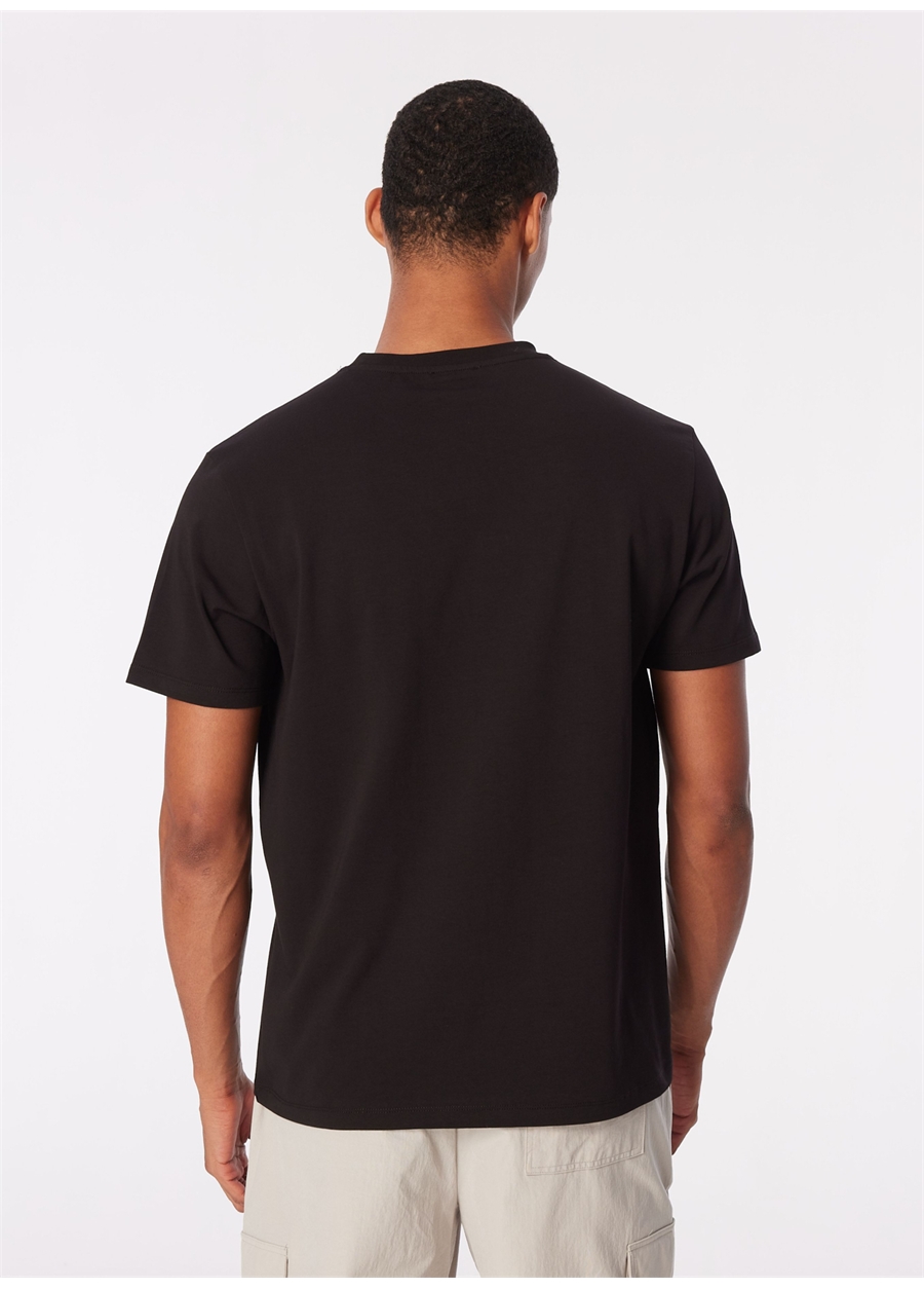 Discovery Expedition Siyah Erkek Bisiklet Yaka Basic Baskılı T-Shirt D4SM-TST3312_3