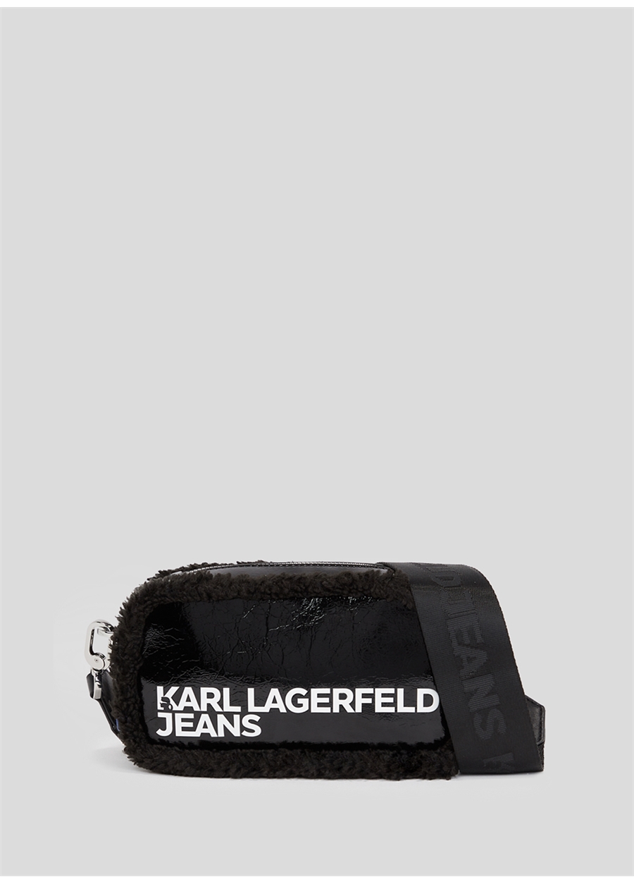 Karl Lagerfeld Jeans Siyah Kadın 20X12x7 Cm Çapraz Çanta 236J3011101_0