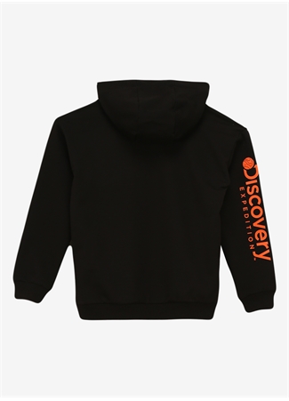 Discovery Expedition Siyah Erkek Çocuk Kapüşonlu Relaxed Baskılı Sweatshirt D4SB-SWT3030_1