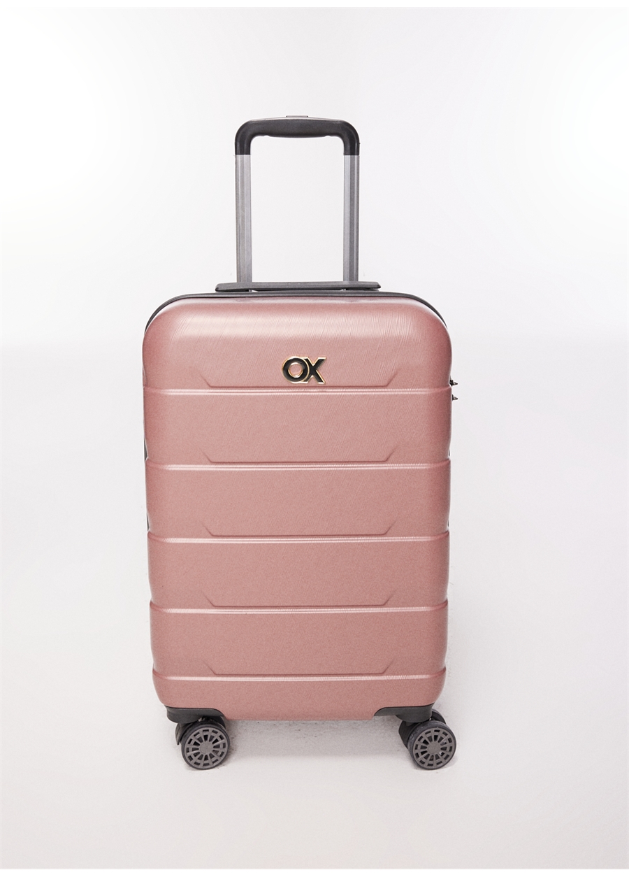 Ox Açık Pembe Unisex 33X54x22 Cm Kabin Boy Çekçekli Sert Valiz OX ONE LINE