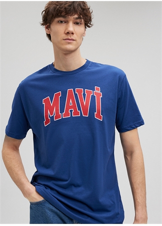 Mavi Düz Yaka Düz Lacivert Erkek T-Shirt M0611711-70758_MAVİ LOGO TİŞÖRT_1