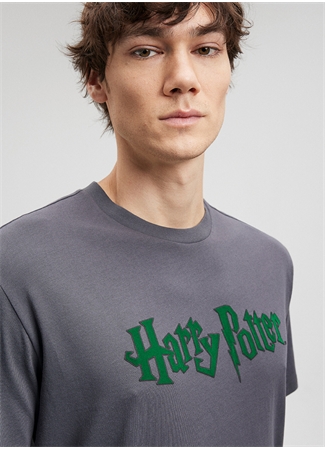 Mavi Düz Yaka Düz Antrasit Erkek T-Shirt M0611978-80106_HARRY POTTER TİŞÖRT_4