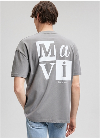 Mavi Düz Yaka Baskılı Yeşil Erkek T-Shirt M0612005-70132_MAVİ BASKILI TİŞÖRT_1