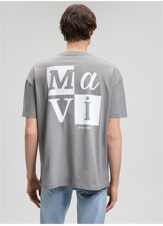 Mavi Düz Yaka Baskılı Yeşil Erkek T-Shirt M0612005-70132_MAVİ BASKILI TİŞÖRT_3