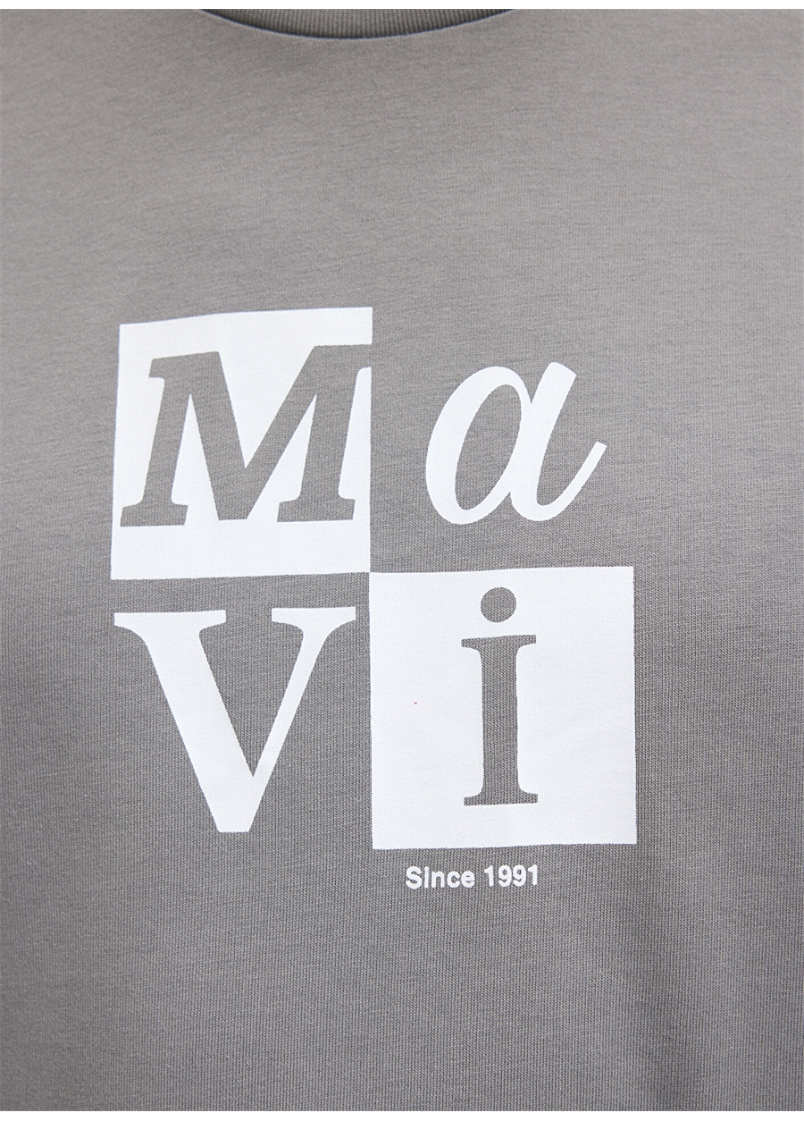 Mavi Düz Yaka Baskılı Yeşil Erkek T-Shirt M0612005-70132_MAVİ BASKILI TİŞÖRT_5