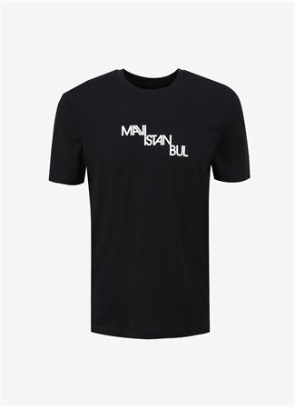 Mavi Bisiklet Yaka Düz Siyah Erkek T-Shirt M0612274-900_MAVİ İSTANBUL TİŞÖRT_0