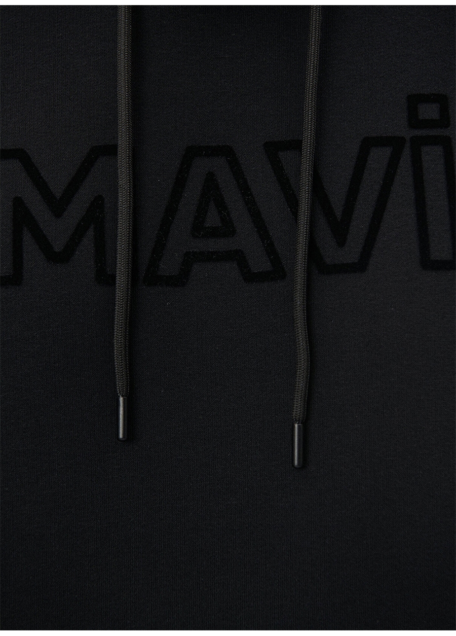 Mavi Kapüşon Yaka Siyah Erkek Sweatshırt M0610941-900_MAVİ BASKI SWEATSHIRT_5