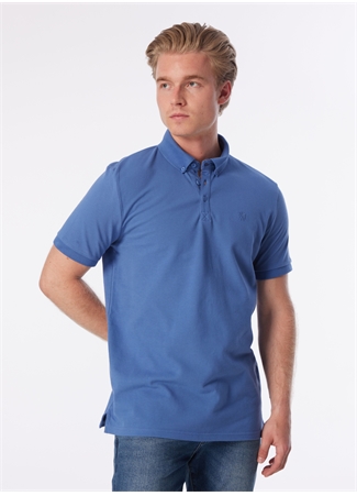 Mavi Düz Koyu Mavi Erkek Polo T-Shirt M063247-70872_POLO TİŞÖRT_1