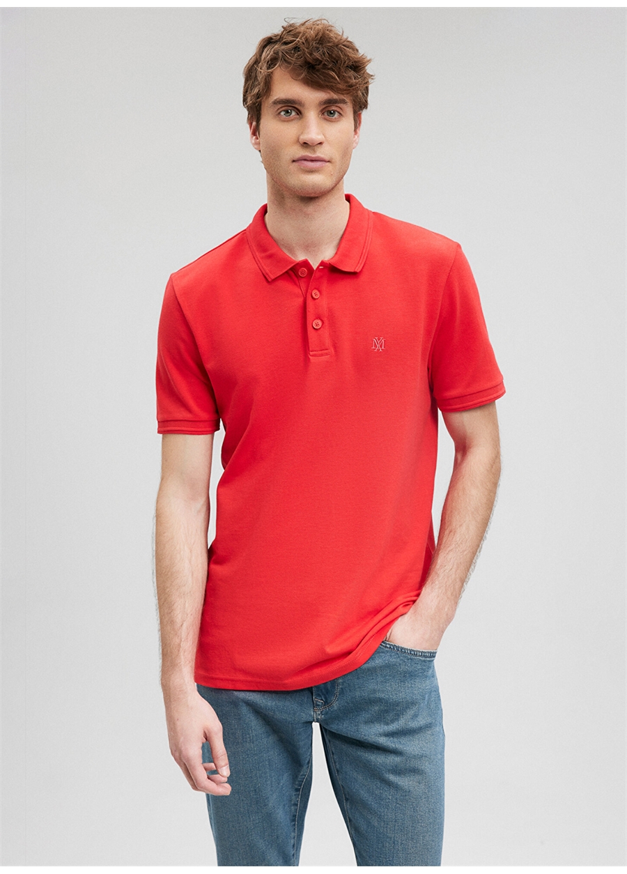 Mavi Düz Kırmızı Erkek Polo T-Shirt M064946-70471_POLO TİŞÖRT_0