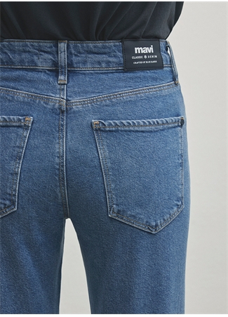 Mavi CINDY Yüksek Bel Dar Paça Mom Fit Mavi Kadın Denim Pantolon M100277-86454_6