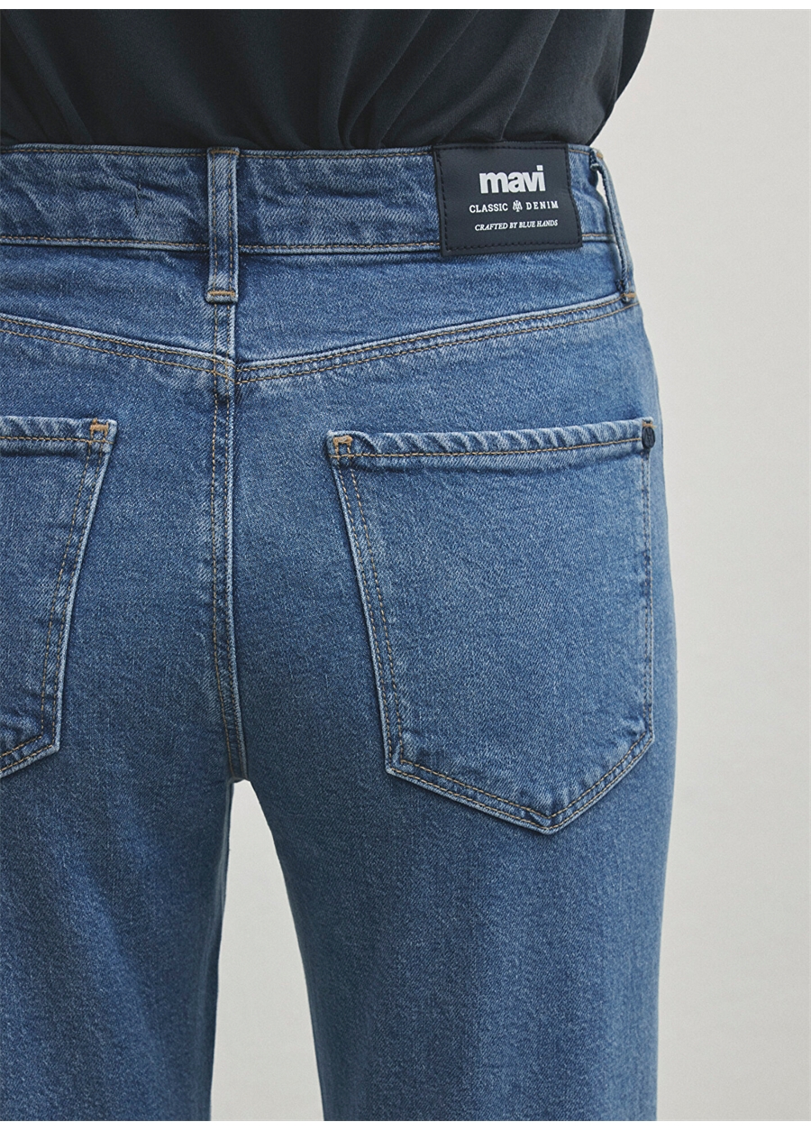 Mavi CINDY Yüksek Bel Dar Paça Mom Fit Mavi Kadın Denim Pantolon M100277-86454_6