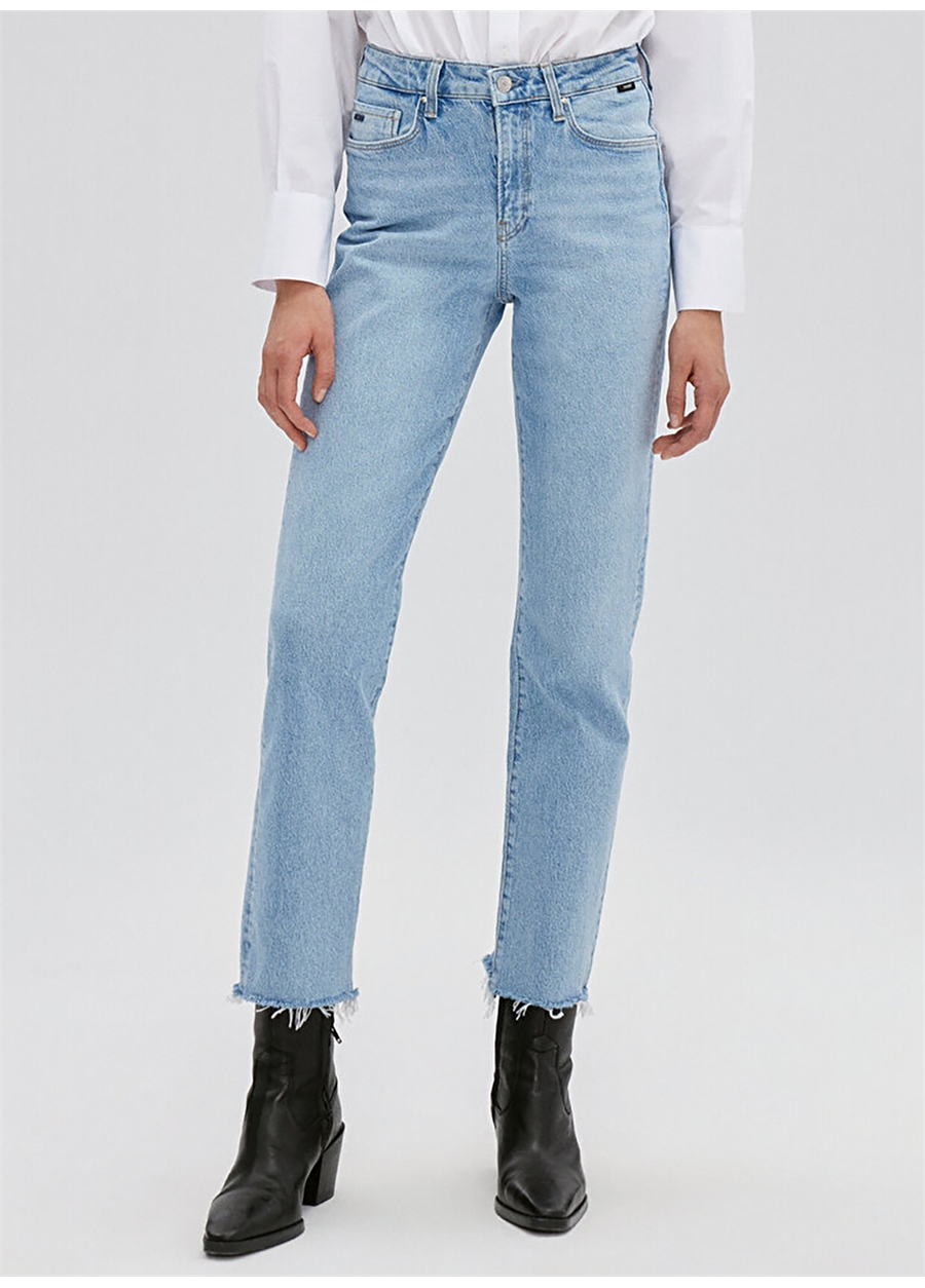 Mavi NEW YORK Yüksek Bel Ankle Paça Straight Fit Mavi Kadın Denim Pantolon M101441-86391_2