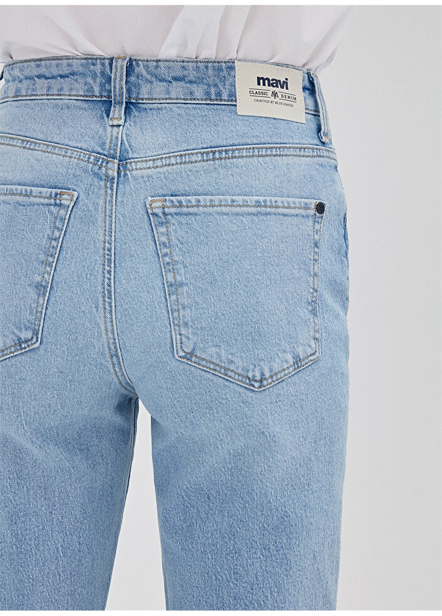 Mavi NEW YORK Yüksek Bel Ankle Paça Straight Fit Mavi Kadın Denim Pantolon M101441-86391_6