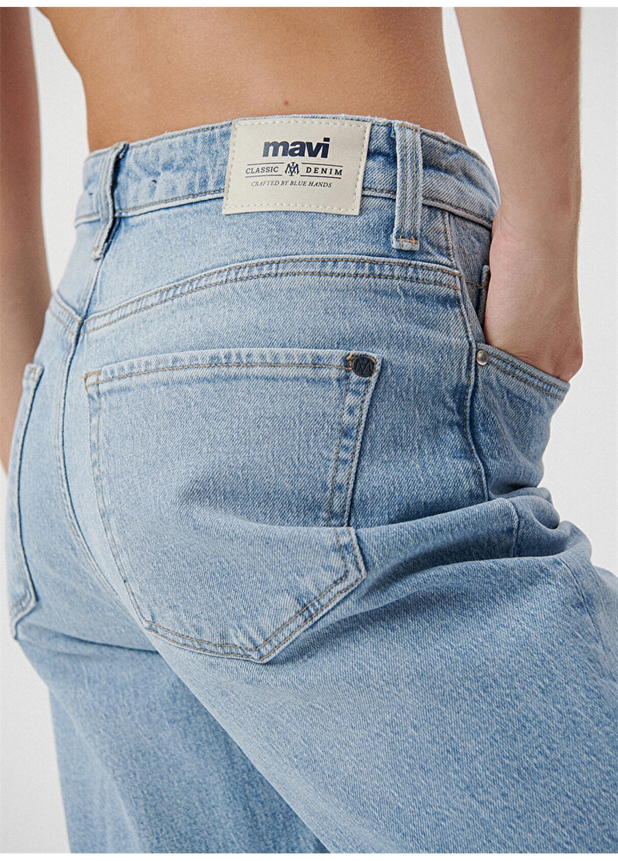 Mavi NEW YORK Yüksek Bel Ankle Paça Straight Fit Mavi Kadın Denim Pantolon M101441-86391_7