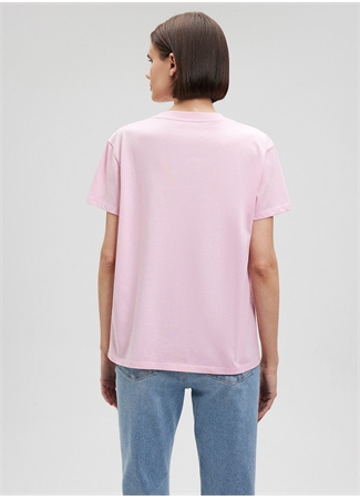 Mavi Bisiklet Yaka Pembe Kadın T-Shirt M1600955-71117-YUVARLAK YAKA TİŞÖRT_3