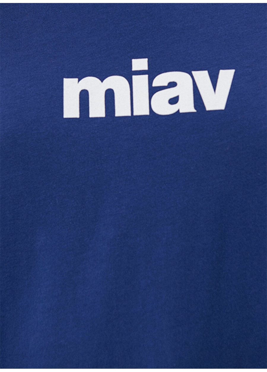 Mavi Bisiklet Yaka Mavi Kadın T-Shirt M1610622-70722-MİAV BASKILI TİŞÖRT_4