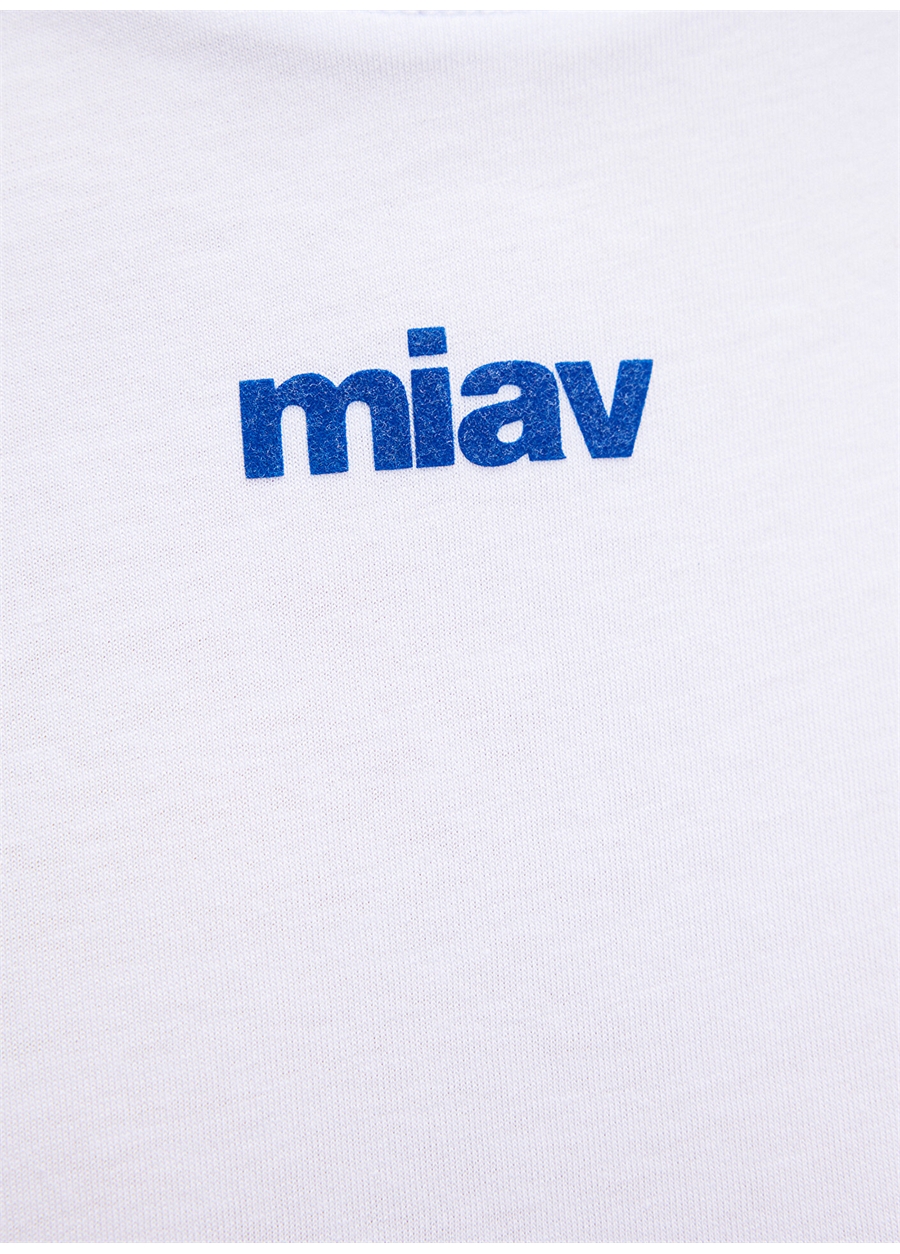 Mavi Bisiklet Yaka Beyaz Kadın T-Shirt M1612452-620-MIAV BASKILI TİŞÖRT_6