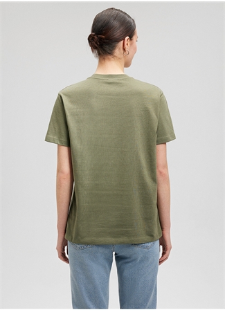 Mavi Bisiklet Yaka Yeşil Kadın T-Shirt M1600965-71559-BASIC SHORT SLEEVE T_3