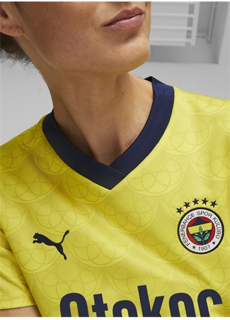 Puma Sarı - Mavi Kadın Bisiklet Yaka Forma 77200804-FSK Away Jersey Replica W_2