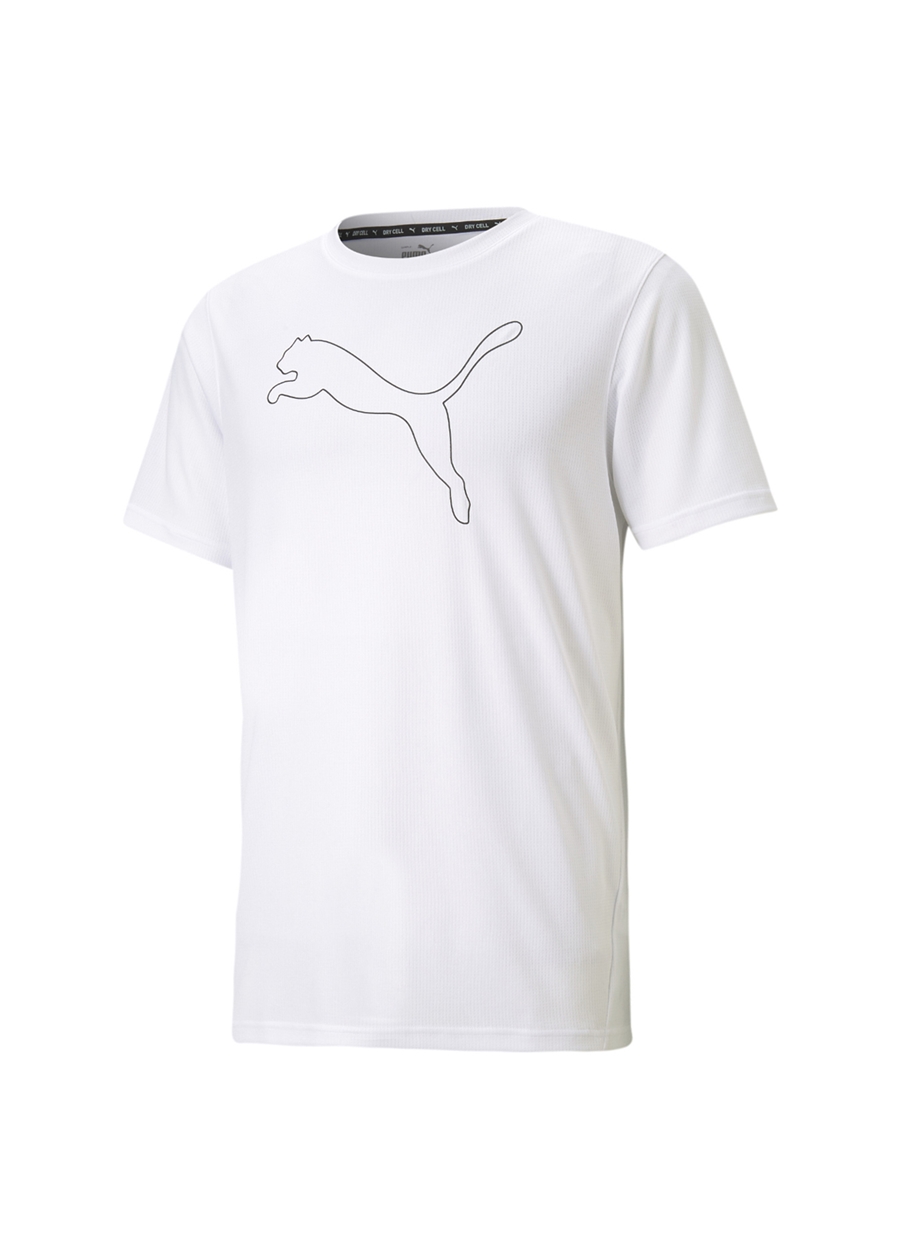 Puma Beyaz Erkek Bisiklet Yaka T-Shirt 52031502-PERFORMANCE CAT TEE M