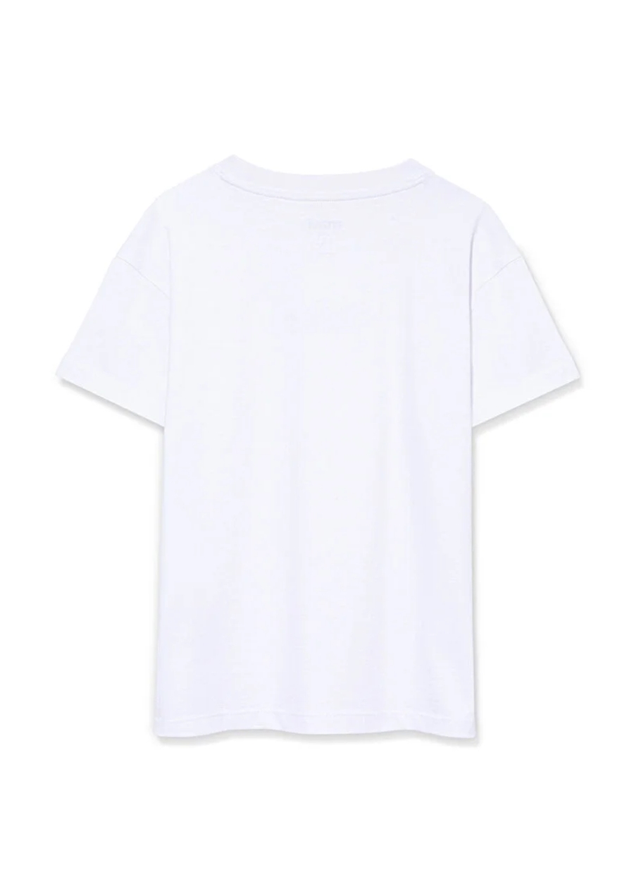 Mavi Beyaz Kız Çocuk T-Shirt MIAV BASKILI TİŞÖRT White_4