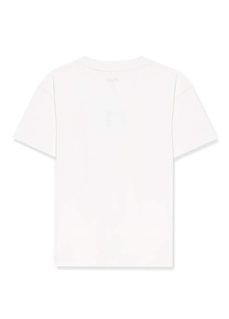 Mavi Baskılı Ekru Kız Çocuk T-Shirt M KEDİ BASKILI TİŞÖRT Off White, Ec_1