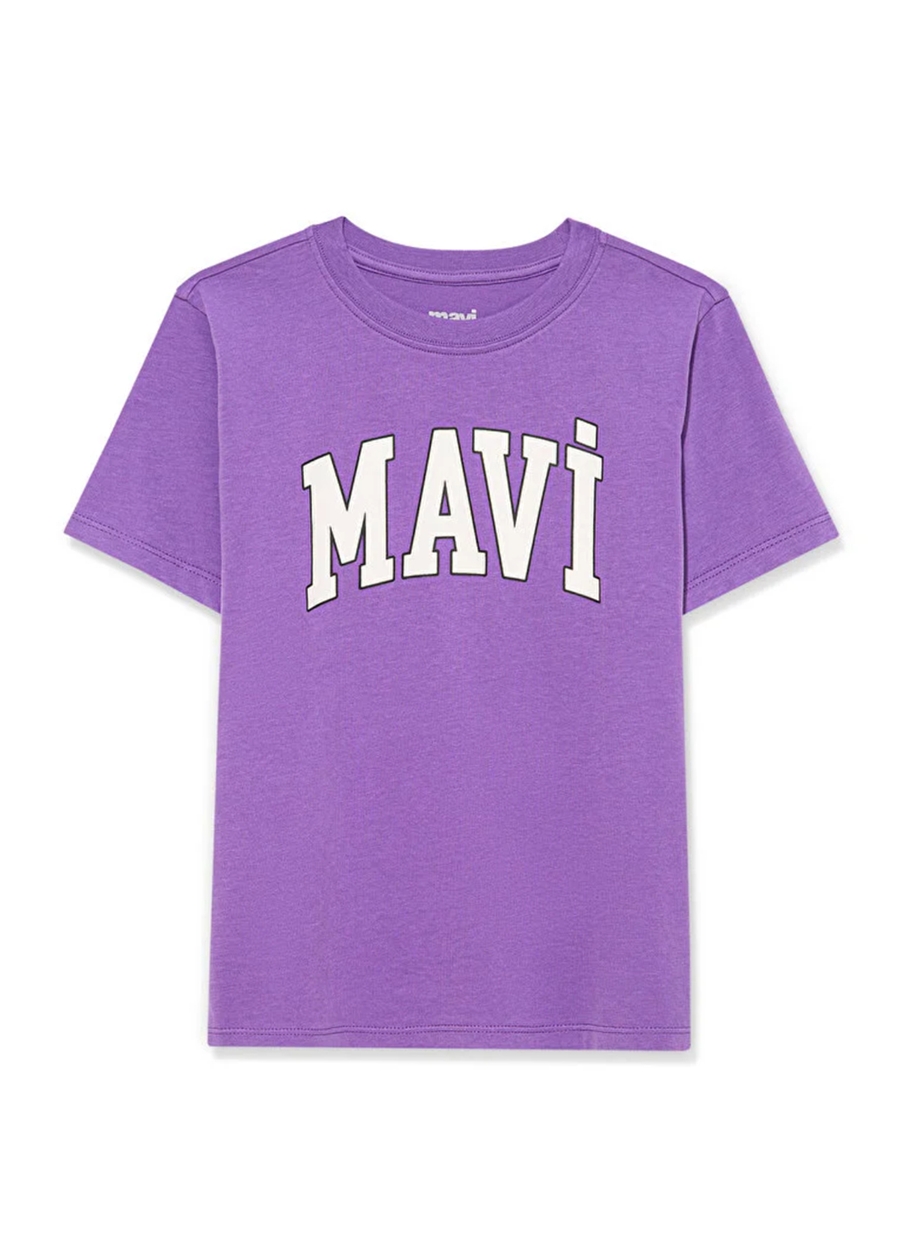Mavi Baskılı Mor Erkek Çocuk T-Shirt MAVİ LOGO BASKILI TİŞÖRT Purple