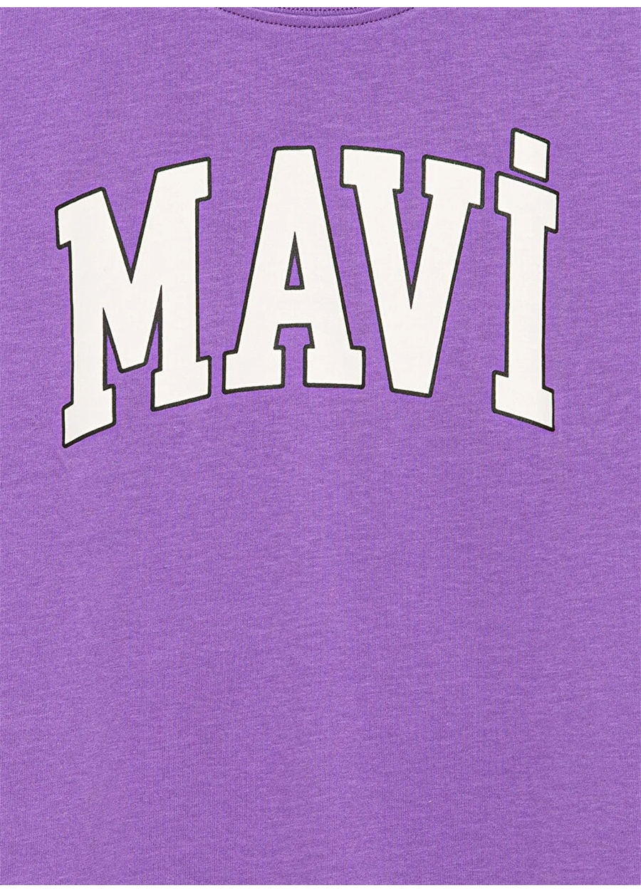 Mavi Baskılı Mor Erkek Çocuk T-Shirt MAVİ LOGO BASKILI TİŞÖRT Purple_2