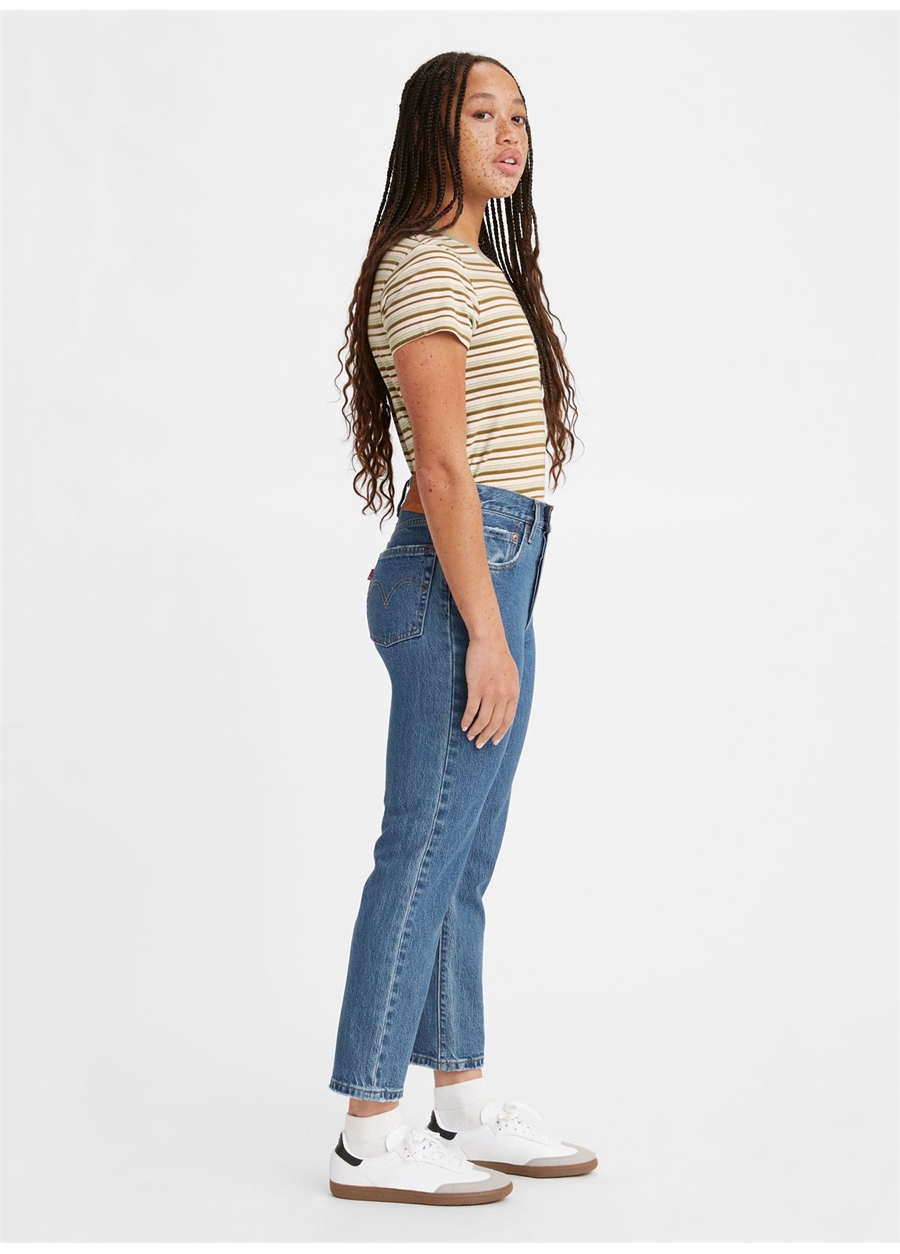 Levis 501 Açık Mavi Kadın Yüksek Bel Denim Pantolon CROP JAZZ POP_2