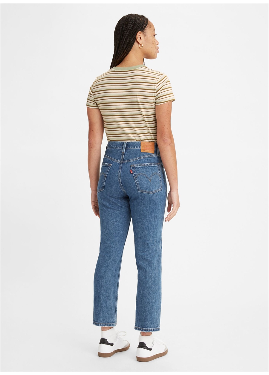 Levis 501 Açık Mavi Kadın Yüksek Bel Denim Pantolon CROP JAZZ POP_4