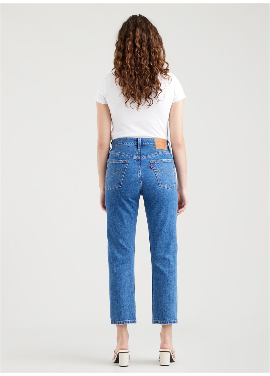 Levis 501 Açık Mavi Kadın Yüksek Bel Denim Pantolon CROP JAZZ POP_5