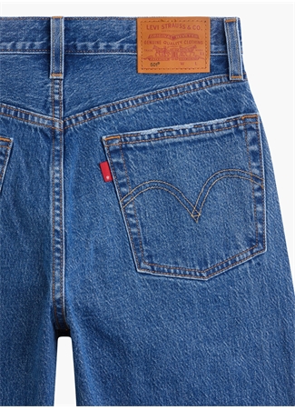 Levis 501 Açık Mavi Kadın Yüksek Bel Denim Pantolon CROP JAZZ POP_8