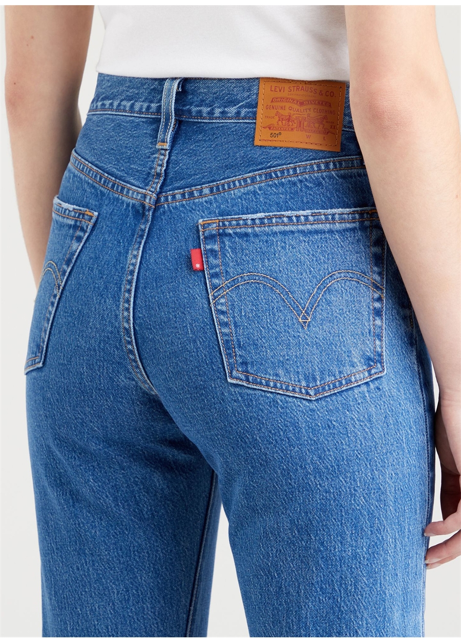 Levis 501 Açık Mavi Kadın Yüksek Bel Denim Pantolon CROP JAZZ POP_10