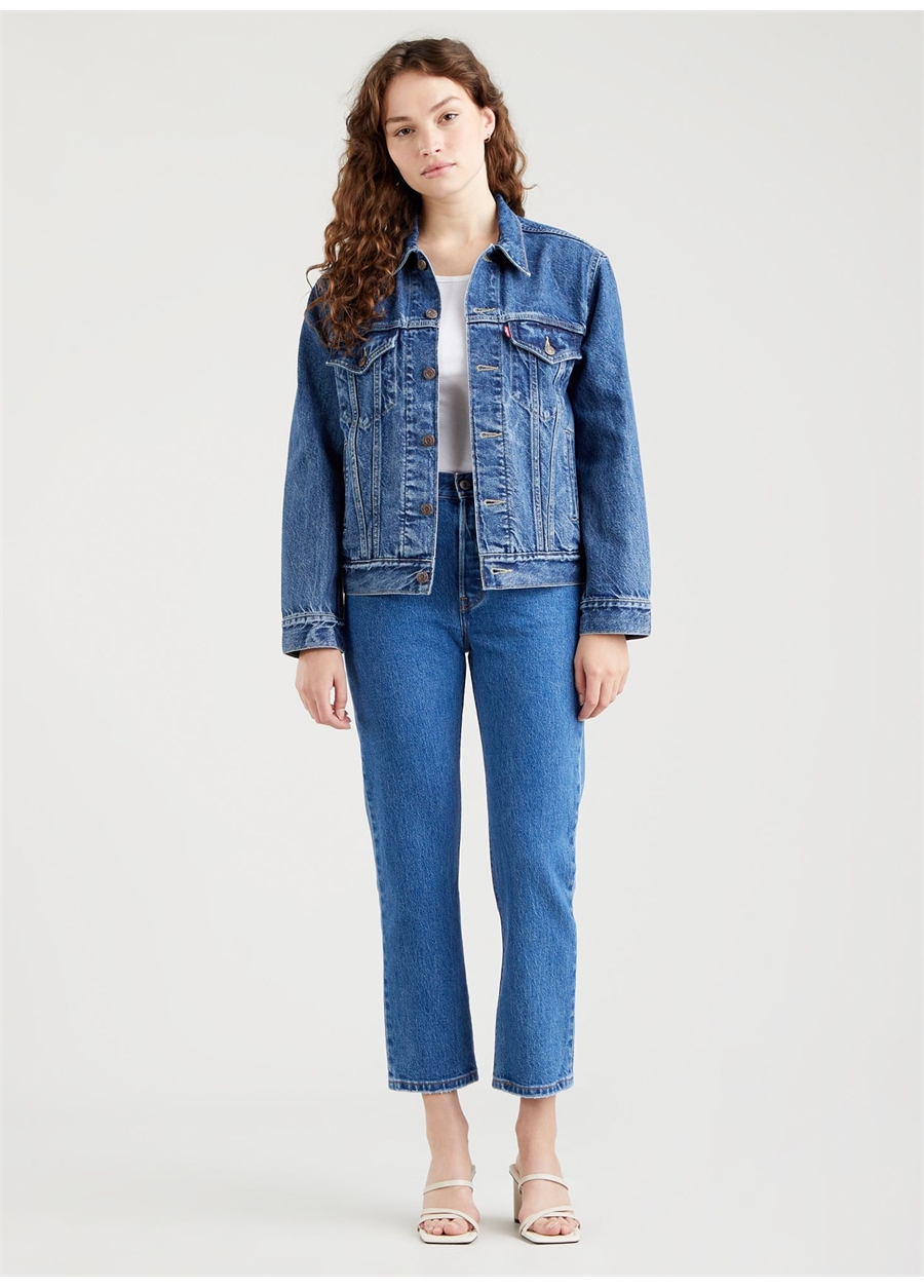 Levis 501 Açık Mavi Kadın Yüksek Bel Denim Pantolon CROP JAZZ POP_11