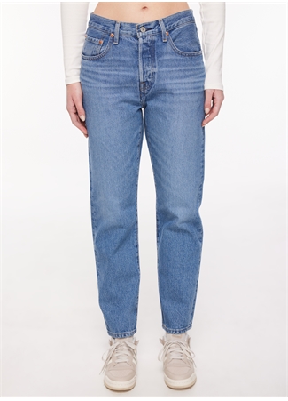 Levis 501 Açık Mavi Kadın Yüksek Bel Denim Pantolon CROP MUST BE MINE Açık_2