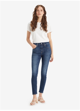 Levis 721 Koyu Mavi Kadın Yüksek Bel Denim Pantolon HIGH RISE SKINNY COOL I AM IN P_0