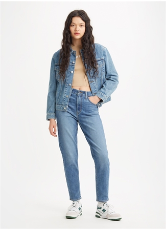 Levis Açık Mavi Kadın Yüksek Bel Denim Pantolon HIGH WAISTED MOM JEAN WINTER THAT's_1