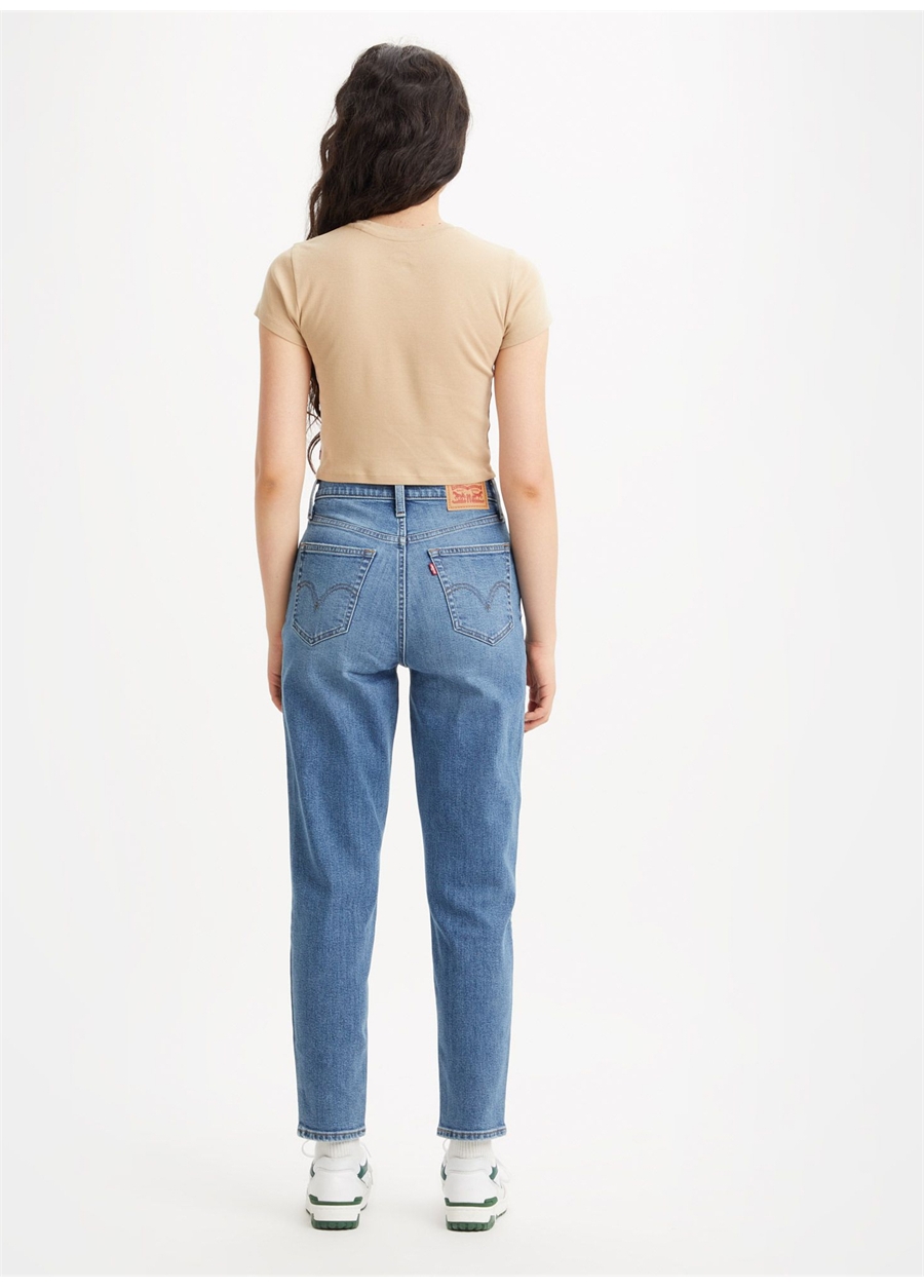 Levis Açık Mavi Kadın Yüksek Bel Denim Pantolon HIGH WAISTED MOM JEAN WINTER THAT's_5