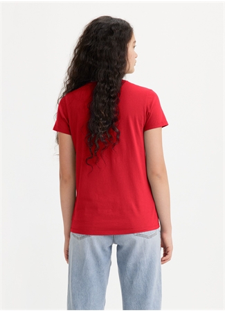 Levis Bisiklet Yaka Baskılı Kırmızı Kadın T-Shirt THE PERFECT TEE LEVI's THE ORIGINAL_1