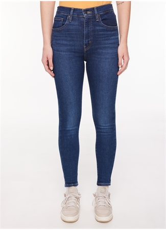 Levis ROME IN CASE Mile High Super Skinny Fit Koyu Mavi Kadın Yüksek Bel Denim Pantolon_2