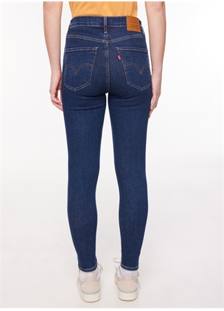 Levis ROME IN CASE Mile High Super Skinny Fit Koyu Mavi Kadın Yüksek Bel Denim Pantolon_4